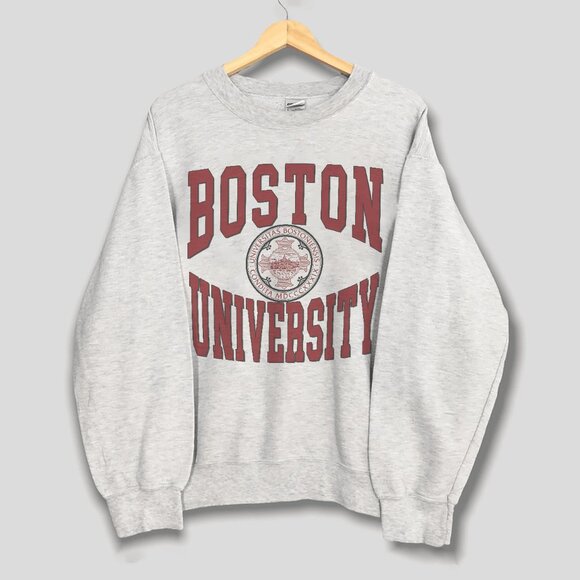 Vintage Boston University Big Logo Sweatshirt, Boston University Men Women Shirt - Picture 1 of 2